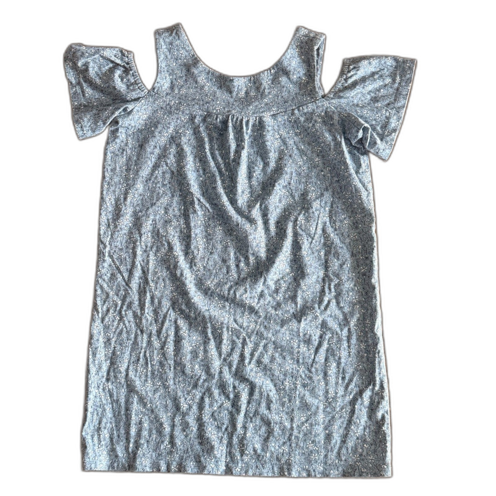 Tea Collection Cold Shoulder Nile Floral Blue Dress Girls' 10